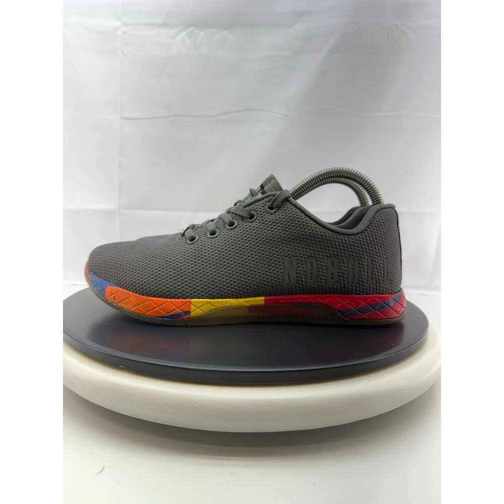 NOBULL Outwork Dark Gray Lightning Rainbow Womens Sz 9 Running Superfabric Shoes